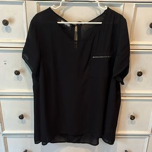 Cute Maurice’s Black Chiffon Top